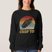 コーンクロップトップおもしろい農家農業コーンラバーヴィント スウェットシャツ (正面)