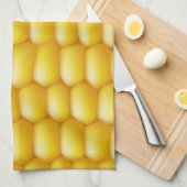 コーンコブの背景 キッチンタオル (四つ折り)