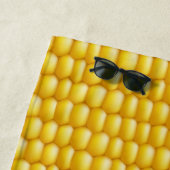 コーンコブの背景 ビーチタオル (インサイチュ)