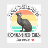 コーンシックスロックス猫に気を取られやすい シール (シート)