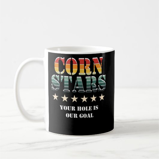 コーンスターズおもしろいコーンホールチームアクセサリ コーヒーマグカップ (左)