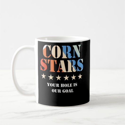 コーンスターズおもしろいコーンホールチームアクセサリ コーヒーマグカップ (左)