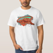 コーンスネークウォーター色レインボーカラー Tシャツ (正面)