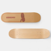 コーンスネークオレンジレッドリアリスティックパーソナライズされた スケートボード (横)