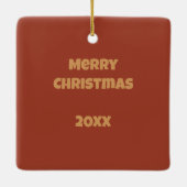 コーンスネークオレンジレッドリアリスティックパーソナライズされた セラミックオーナメント (裏面)