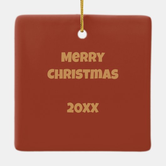 コーンスネークオレンジレッドリアリスティックパーソナライズされた セラミックオーナメント (裏面)