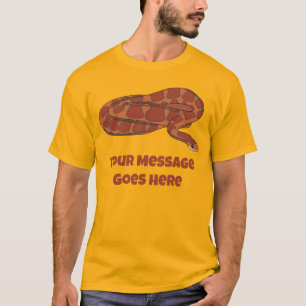 コーンスネークオレンジレッドリアリスティックパーソナライズされた Tシャツ