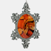 コーンスネーク スノーフレークピューターオーナメント (左)