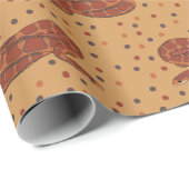 コーンスネーク、レッド、オレンジ図解入りの、写真付きの ラッピングペーパー (ロールコーナー)