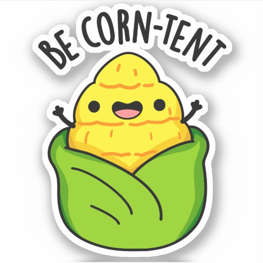 コーンテントコーンおもしろいプン シール (正面)