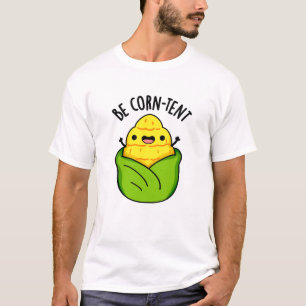 コーンテントコーンおもしろいプン Tシャツ