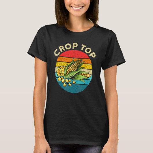 コーントップの収穫者   とうもろこし Tシャツ (正面)