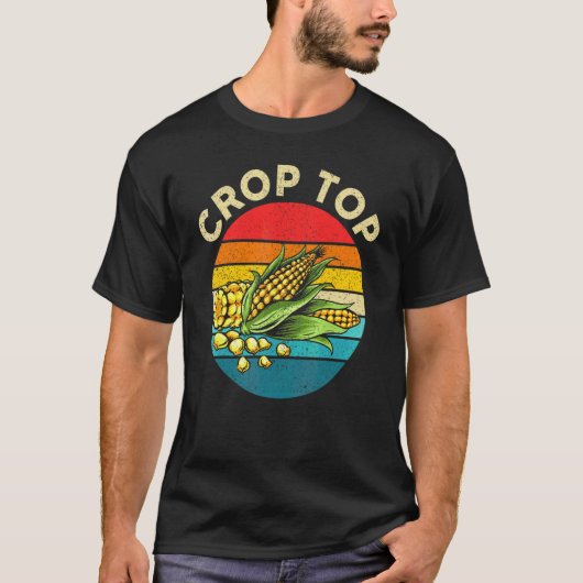 コーントップの収穫者   とうもろこし Tシャツ (正面)