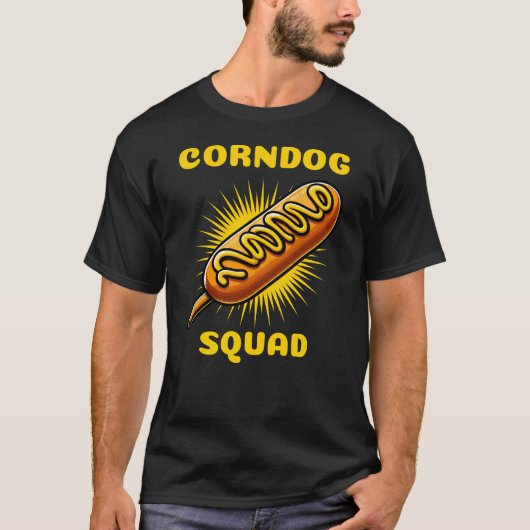 コーンドッグおもしろい分隊コーンドッグ恋人 Tシャツ (正面)