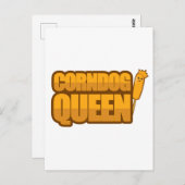 コーンドッグクイーンコーンドッグ愛好者ギフト ポストカード (正面/裏面)