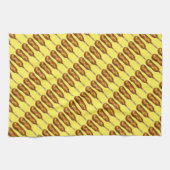 コーンドッグコーンドッグカーニバル州フェアフードストール キッチンタオル (横)