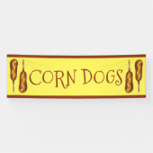 コーンドッグコーンドッグカーニバル州フェアフードストール 横断幕 (横)