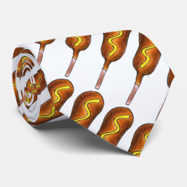 コーンドッグコーンドッグw/マスタードホットドッグジャンクフードタイ ネクタイ