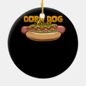 コーンドッグスクワッドホットドッグスティック愛おもしろい者Fastfoo セラミックオーナメント (裏面)