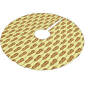 コーンドッグスティックホットコーンドッグホットドッグイエローマスタード ブラッシュドポリエステルツリースカート (アングル)