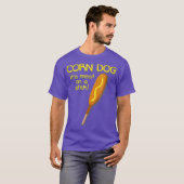 コーンドッグホットドッグおもしろい食品 Tシャツ (正面フル)