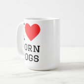 コーンドッグ大好き コーヒーマグカップ (正面左)