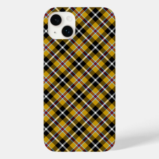 コーンナショナルタータンチェックイエローブラックプレイド Case-Mate iPhoneケース (裏面)