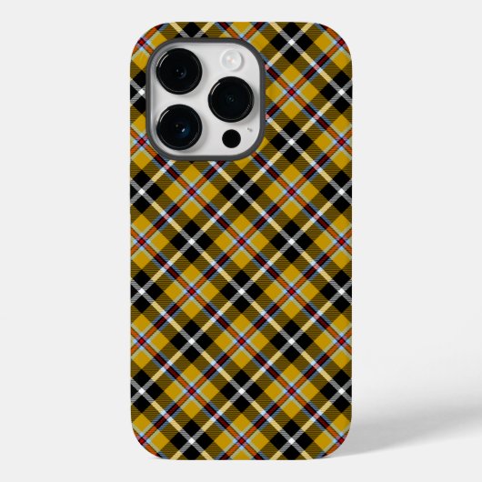 コーンナショナルタータンチェックイエローブラックプレイド Case-Mate iPhoneケース (裏面)