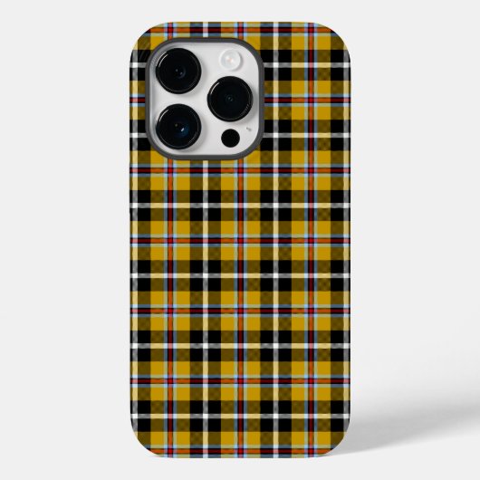 コーンナショナルタータンチェックイエローブラックプレイド Case-Mate iPhoneケース (裏面)