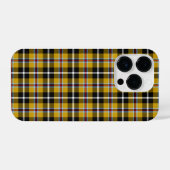 コーンナショナルタータンチェックイエローブラックプレイド iPhoneケース (裏面横)