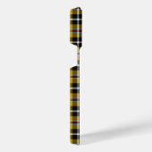 コーンナショナルタータンチェックイエローブラックプレイド iPhoneケース (右側面)