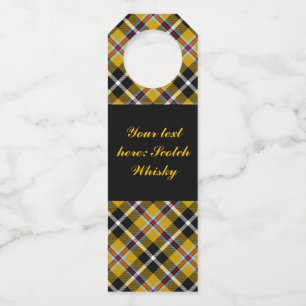 コーンナショナルタータンチェックイエロー&ブラックプレイド ボトルネックタグ