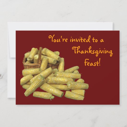 コーンハーベスト感謝祭 招待状 (正面)