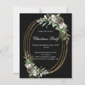 コーンパインブラック金ゴールドクリスマスパーティの招待状 (正面)