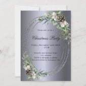 コーンパイン緑のシルバークリスマスパーティー 招待状 (正面)