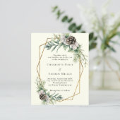コーンパイン緑地アイボリー結婚式招待状 (スタンド正面)
