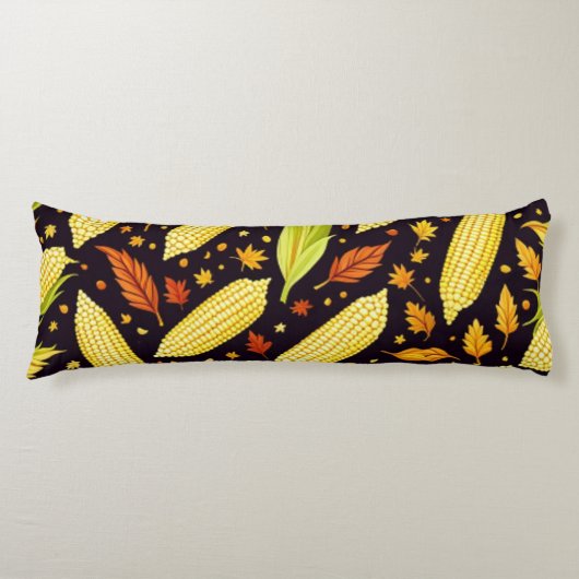 コーンパターンハーベストデイオータムデコールピロー ボディピロー (正面)