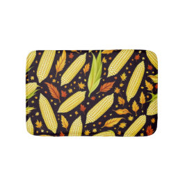 コーンパターンハーベストデー秋 バスマット