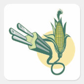 コーンパワー電気野菜 スクエアシール (正面)