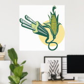 コーンパワー電気野菜 ポスター (ホームオフィス)