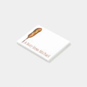 コーンパーソナライズされたドッグコーンドッグとマスタードポスト ポストイット (アングル)