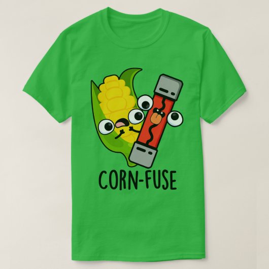 コーンヒューズおもしろい混乱プン Tシャツ (デザイン正面)