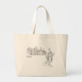 コーンヒルキャッスルハイランダー、スコットランド犬トートバッグ ラージトートバッグ (正面)