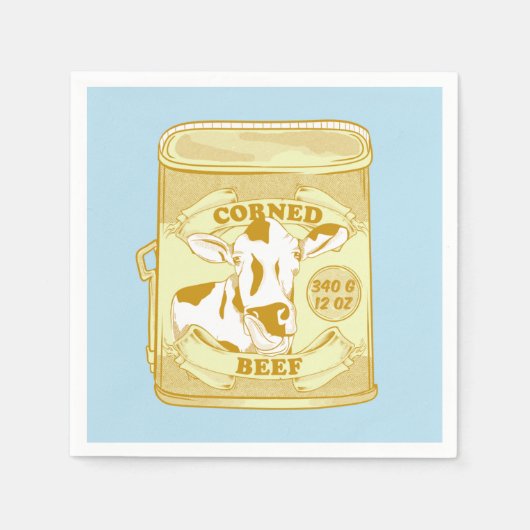 コーンビーフ缶 スタンダードカクテルナプキン (正面)
