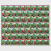 コーンフィールドの赤トラクター ラッピングペーパー (フラット)