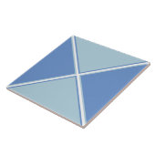 コーンフラワーとライトブルーとホワイトダイヤモンドクロス タイル (側面)