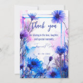 💍コーンフラワーとラベンダーエレガンス サンキューカード (正面)