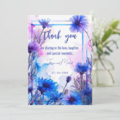 💍コーンフラワーとラベンダーエレガンス サンキューカード (スタンド正面)