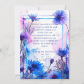 💍コーンフラワーとラベンダーエレガンス サンキューカード (裏面)