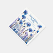 💍コーンフラワーとラベンダーエレガンス スタンダードカクテルナプキン (角)